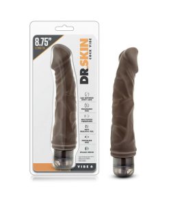 Dr. Skin Vibe 6 Realistic 8.75 In. Vibrating Dildo Brown