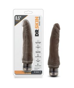 Dr. Skin Vibe 7 Realistic 8.5 In. Vibrating Dildo Brown