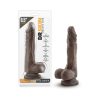 Dr. Skin Stud Muffin Realistic 8.5 In. Dildo With Balls Brown