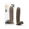 Dr. Skin Mr. Mister Realistic 10.5 In. Dildo With Balls Brown