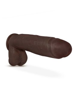 Dr. Skin Mr. Mister Realistic 10.5 In. Dildo With Balls Brown
