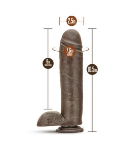 Dr. Skin Mr. Mister Realistic 10.5 In. Dildo With Balls Brown