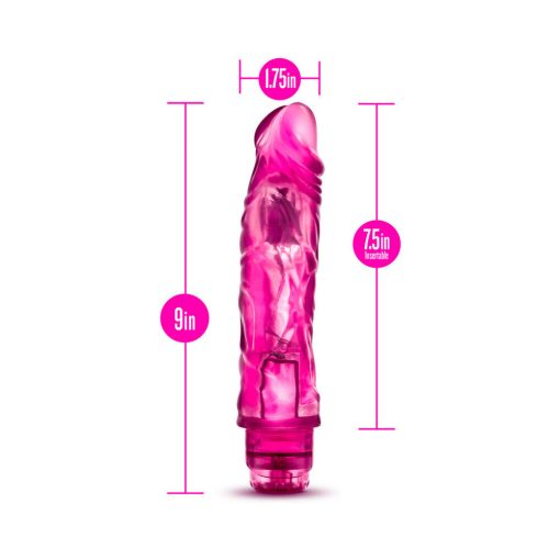 Glow Dicks The Drop Realistic 8.5 In. Vibrating Dildo Pink - Image 9