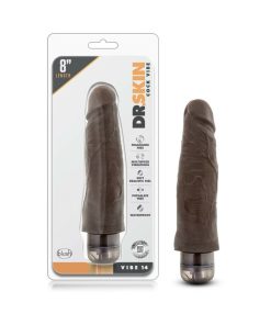 Dr. Skin Vibe 14 Realistic 8 In. Vibrating Dildo Brown