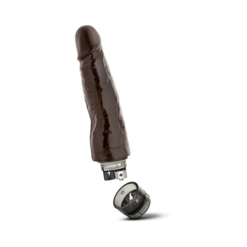Dr. Skin Vibe 14 Realistic 8 In. Vibrating Dildo Brown - Image 7