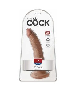 King Cock 7 In. Cock Realistic Dildo With Suction Cup Tan