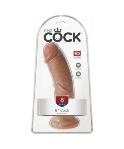King Cock 8 In. Cock Realistic Dildo With Suction Cup Tan