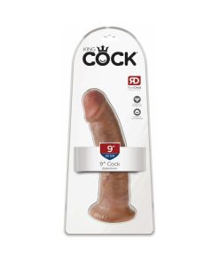 King Cock 9 In. Cock Realistic Dildo With Suction Cup Tan