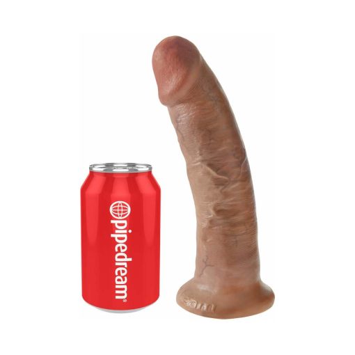 King Cock 9 In. Cock Realistic Dildo With Suction Cup Tan - Image 5