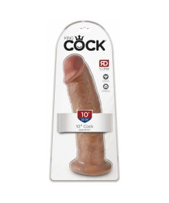 King Cock 10 In. Cock Realistic Dildo With Suction Cup Tan