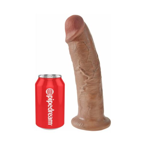 King Cock 10 In. Cock Realistic Dildo With Suction Cup Tan - Image 5