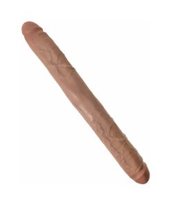 King Cock 16 In. Thick Double Dildo Realistic Tan