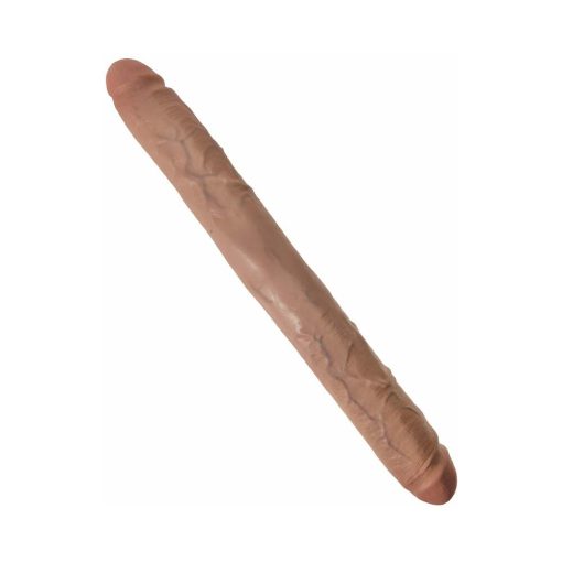 King Cock 16 In. Thick Double Dildo Realistic Tan - Image 2