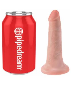 King Cock 5 In. Cock Realistic Dildo With Suction Cup Beige