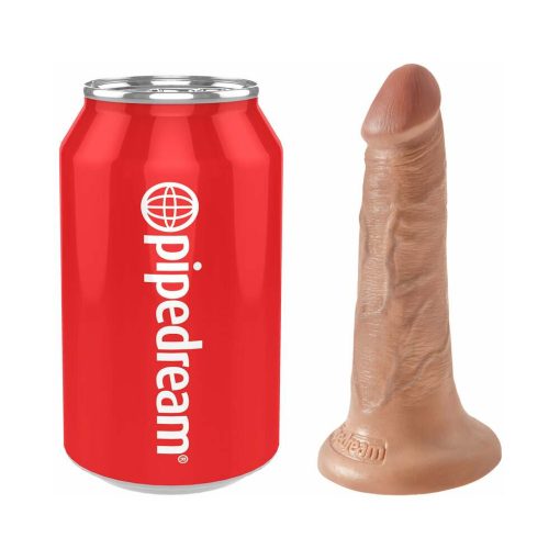King Cock 5 In. Cock Realistic Dildo With Suction Cup Tan - Image 5