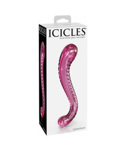 Icicles No. 69 Curved Dual-Ended Glass Dildo Pink