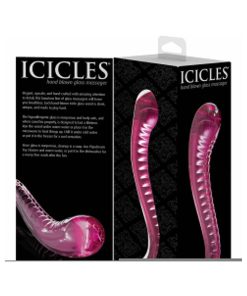 Icicles No. 69 Curved Dual-Ended Glass Dildo Pink