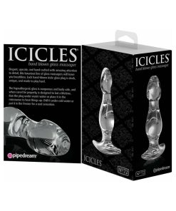 Icicles No. 72 Glass Anal Plug Clear