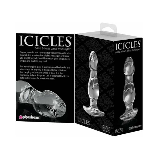Icicles No. 72 Glass Anal Plug Clear - Image 3