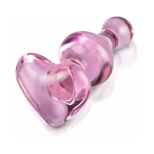 Icicles No. 75 Beaded Glass Massager With Heart-Shaped Base Pink - Image 4