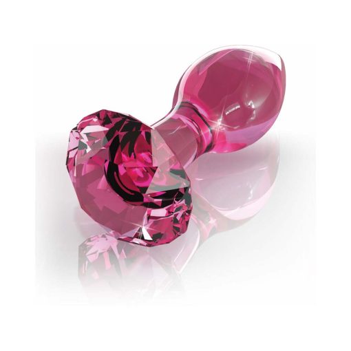 Icicles No. 79 Glass Anal Plug With Faceted Base Pink - Image 2
