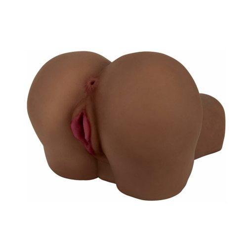 Curve Toys Mistress Perfect Fuck Paris Doggy Style Vibrating Dual Entry Masturbator Brown - Image 2