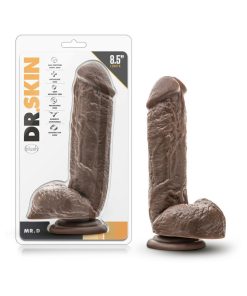 Dr. Skin Mr. D Realistic 8.5 In. Dildo With Balls Brown