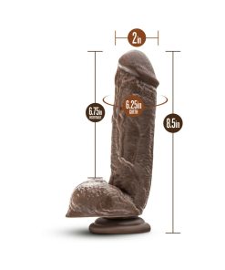 Dr. Skin Mr. D Realistic 8.5 In. Dildo With Balls Brown