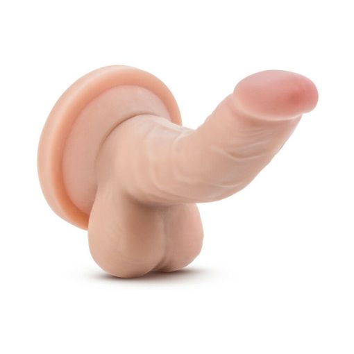 Dr. Skin Mini Realistic 4 In. Dildo With Balls Beige - Image 4