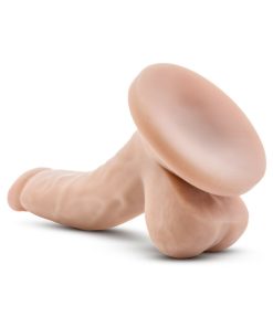 Dr. Skin Mini Realistic 4 In. Dildo With Balls Beige
