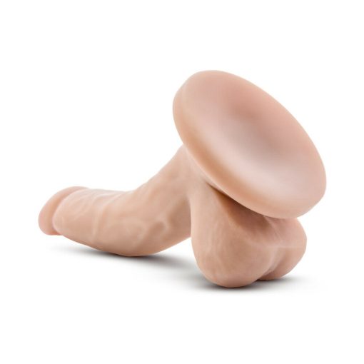 Dr. Skin Mini Realistic 4 In. Dildo With Balls Beige - Image 5