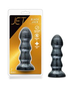 Jet Black Jack 7 In. Anal Plug Carbon Metallic Black