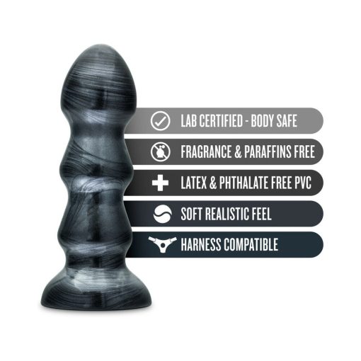 Jet Black Jack 7 In. Anal Plug Carbon Metallic Black - Image 5