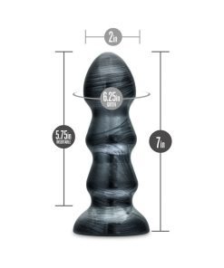 Jet Black Jack 7 In. Anal Plug Carbon Metallic Black