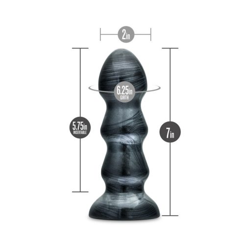 Jet Black Jack 7 In. Anal Plug Carbon Metallic Black - Image 8