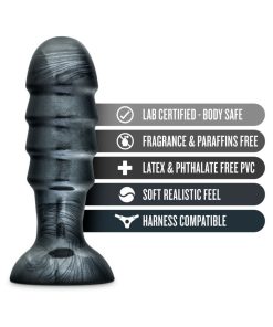 Jet Bruiser 7.5 In. Anal Plug Carbon Metallic Black