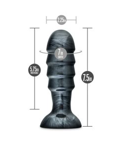Jet Bruiser 7.5 In. Anal Plug Carbon Metallic Black