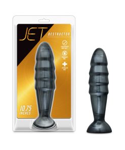 Jet Destructor 10.75 In. Anal Plug Carbon Metallic Black