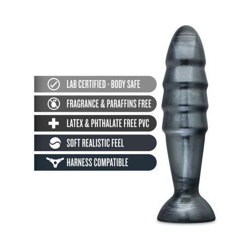 Jet Destructor 10.75 In. Anal Plug Carbon Metallic Black - Image 3