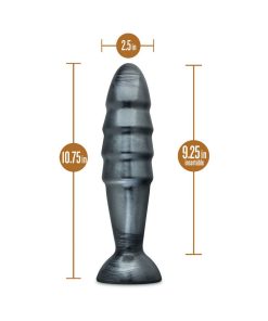 Jet Destructor 10.75 In. Anal Plug Carbon Metallic Black