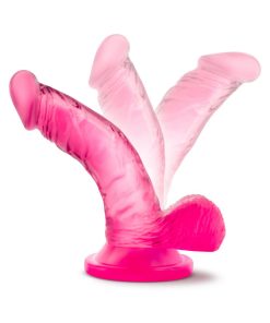 Naturally Yours 4" Mini Realistic Dildo With Balls & Suction Cup - Pink