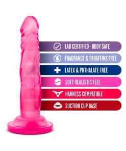 Naturally Yours 5 In. Mini Cock Realistic Dildo Pink