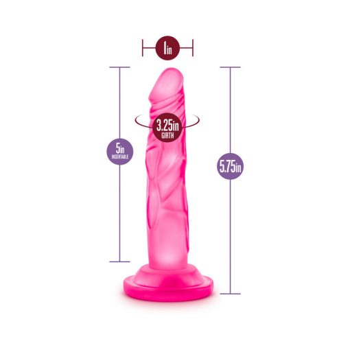 Naturally Yours 5 In. Mini Cock Realistic Dildo Pink - Image 7