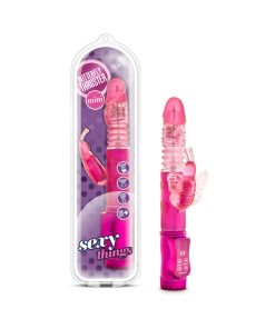 Sexy Things Butterfly Thruster Mini Dual Stimulation Vibrator Fuchsia