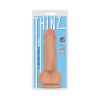 Curve Toys Thinz 6 In. Slim Dildo With Balls & Suction Cup Beige