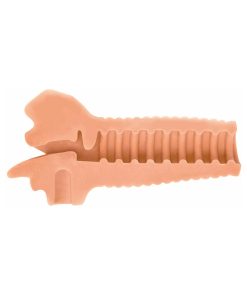 Curve Toys Mistress Perfect Suck Courtney Vibrating Deep Throat Mouth Stroker Beige