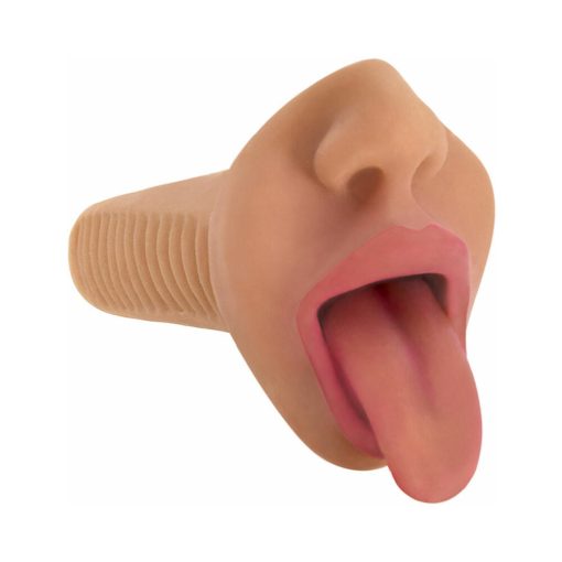 Curve Toys Mistress Perfect Suck Selene Vibrating Deep Throat Mouth Stroker Tan - Image 2