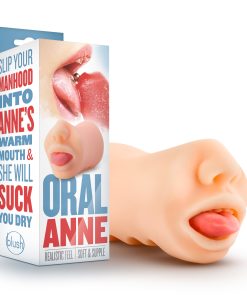 X5 Men Oral Anne Mouth Stroker Beige