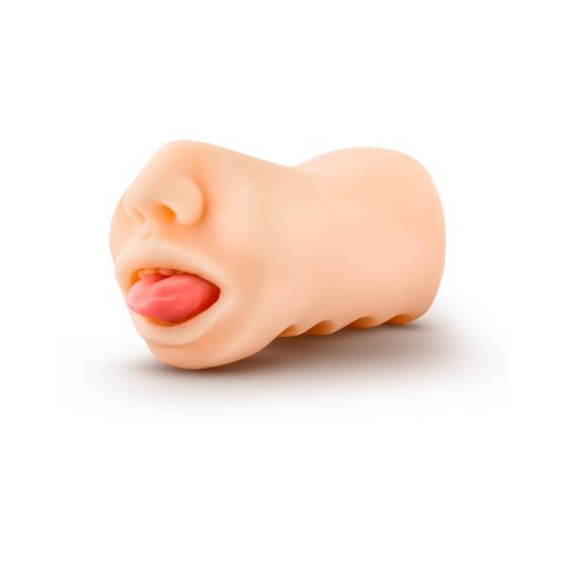 X5 Men Oral Anne Mouth Stroker Beige - Image 4