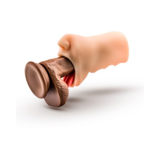 X5 Men Oral Anne Mouth Stroker Beige - Image 7